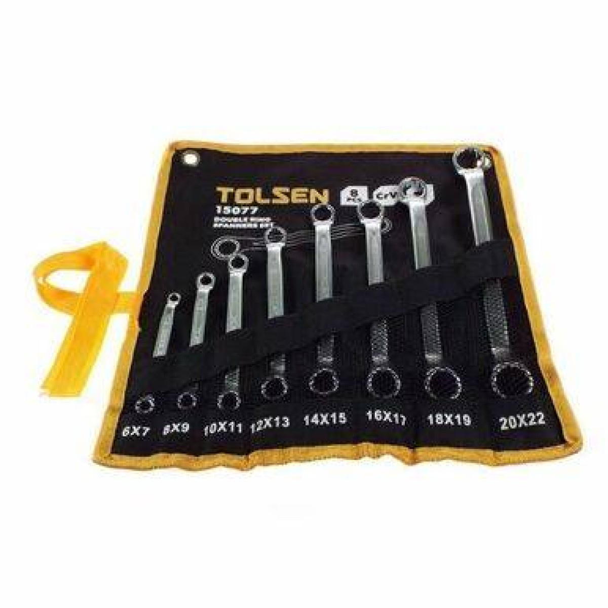 Tolsen Mechanic Tools 8 Pcs Double Ring Spanner Set 6 22 Mm 15077